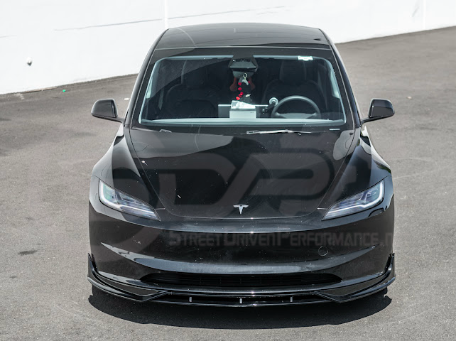 2024-UP TESLA MODEL 3 TRACK STYLE FRONT LIP SPLITTER GROUND EFFECTS