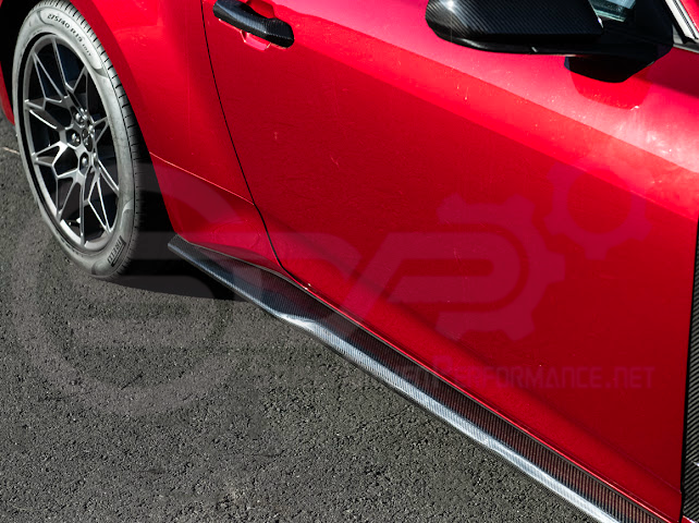 2024-Up Ford Mustang S650 | SDP Performance CARBON FIBER Side Skirts Extension Rocker Panels Ground Effects
