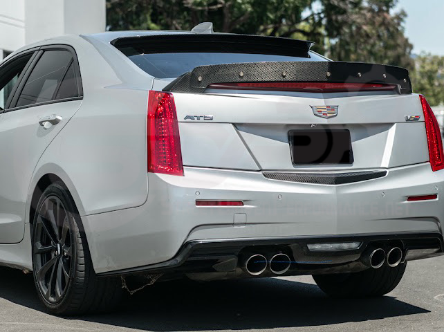 2013-2018 CADILLAC ATS / ATS-V SEDAN | FACTORY STYLE CARBON FIBER REAR TRUNK DECKLID APPLIQUÉ INSERT TRIM REPLACEMENT