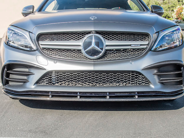2019-Up C205 W205 Mercedes C-Class AMG Factory Style Carbon Fiber Front Air Vent Cover Pair