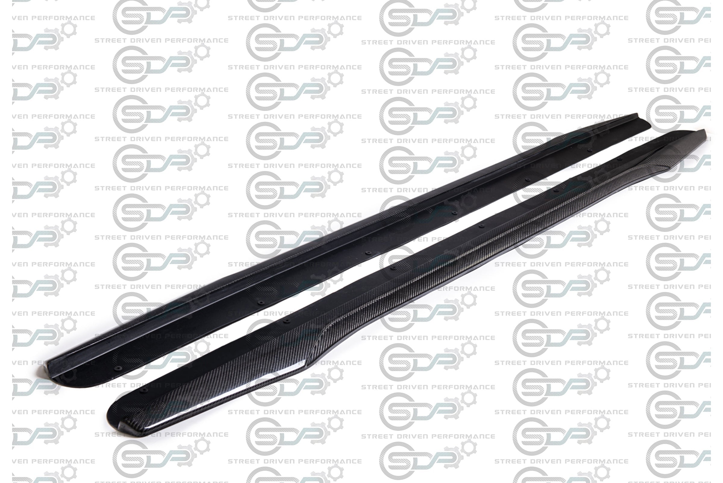 2009-2015 CADILLAC CTS-V CARBON FIBER FRONT SPLITTER & SIDE SKIRTS ROCKER PANELS GROUND EFFECTS