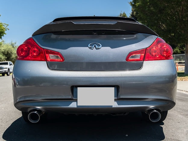 2007-2008 INFINITI G35 SEDAN & 2008-2014 INFINITI G37 SEDAN | MUFFLER DELETE AXLE BACK DUAL TIPS EXHAUST (CHROME TIPS OR BURNT BLUE TIPS)