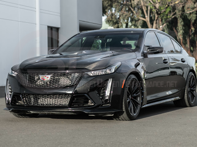 2020-Up Cadillac CT5 / CT5-V / CT5-V Blackwing | Blackwing Style CARBON FIBER Front Vented Hood