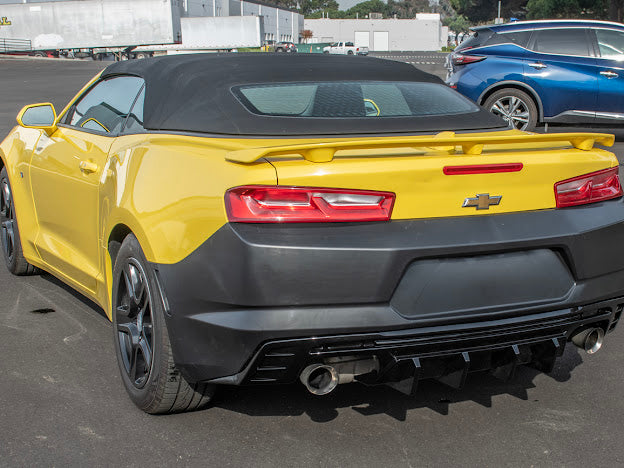 2016-Up Camaro |  Performance Track Style MATTE BLACK Rear Quad Exit Diffuser
