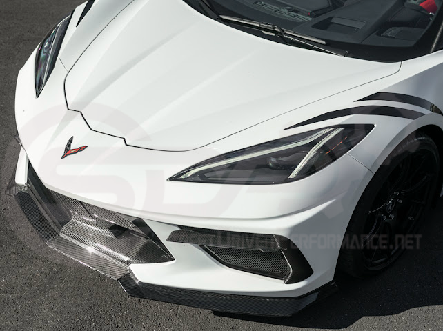 2020-Up Corvette C8 STINGRAY & Z51 | Z06 Z07 Package CARBON FIBER Front Bumper Lip Splitter Ground Effects