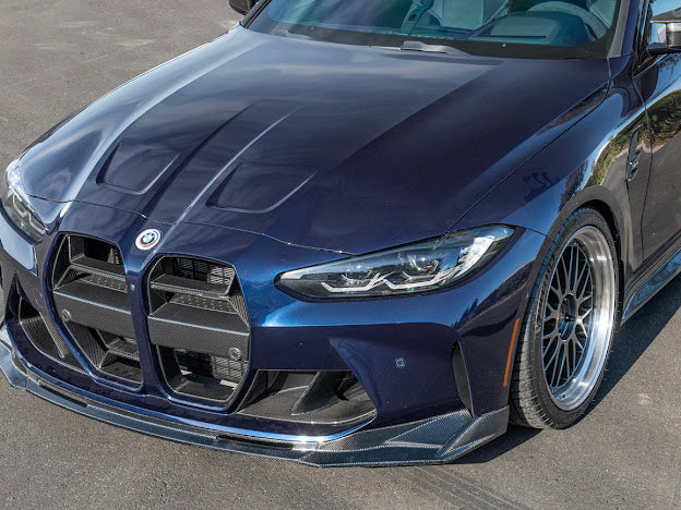 2021-Up BMW G80 M3 & G82 / G83 M4 | M-Performance Style CARBON FIBER 3-Piece Front Bumper Lip Splitter Ground Effects