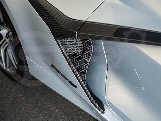 2023-Up Corvette C8 Z06 & E-Ray | Aluminum Black Rear Side Intake Mesh Grille Inserts Pair