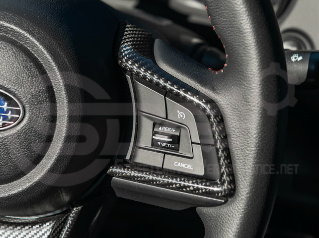 2022-UP SUBARU WRX | FACTORY STYLE CARBON FIBER STEERING WHEEL TRIM COVER