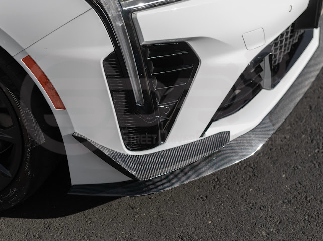 2020-UP CADILLAC CT4-V BLACKWING | CARBON FIBER FRONT LIP SPLITTER WITH CANARDS GROUND EFFECTS