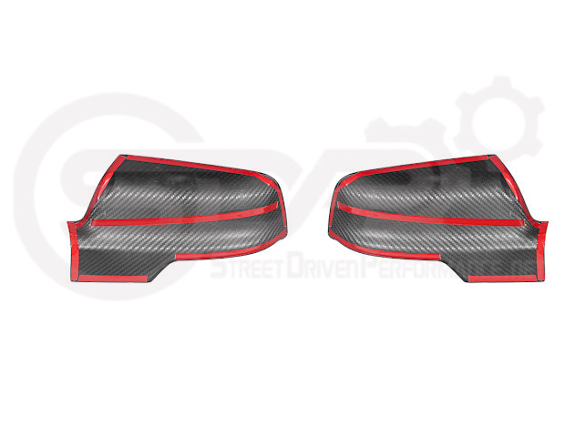 2019-UP RAM 1500 | FACTORY STYLE DRY CARBON FIBER TAPE ON SIDE MIRROR CAP COVERS PAIR