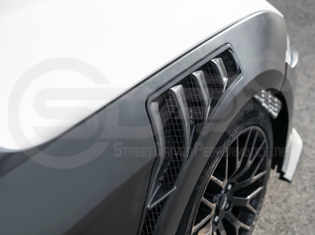 2018-2023 Ford Mustang S550 | GTD Style Primed Black Front Side Vented Fenders