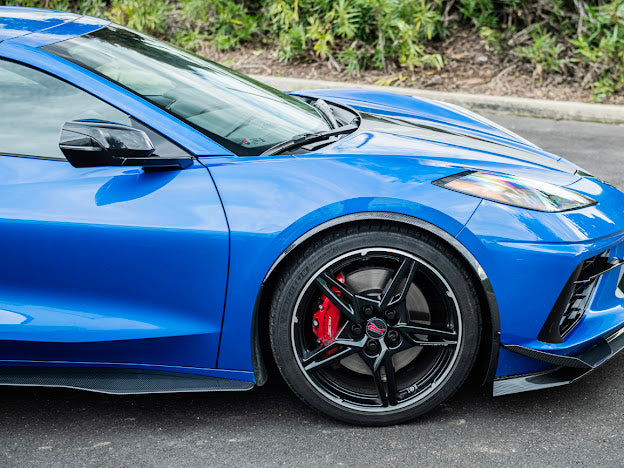 2020+ CHEVROLET CORVETTE C8 | SDP PERFORMANCE PACKAGE HYDRO DIPPED CARBON FIBER SIDE WHEEL FENDER PAIR