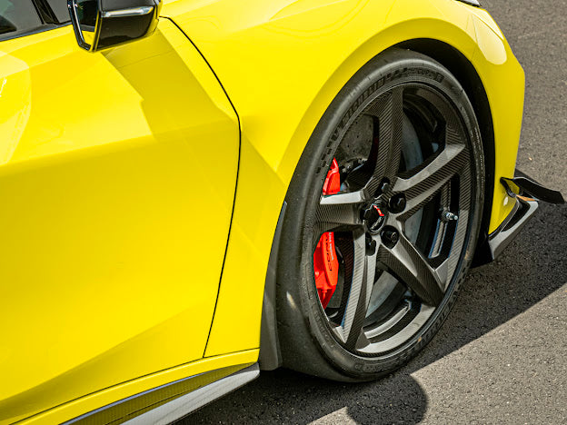 2020+ CHEVROLET CORVETTE C8 Z06 & E-RAY | MATTE BLACK XL EXTENDED FRONT SPLASH GUARD