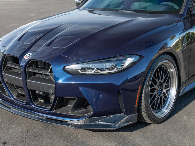 2021-Up BMW G80 M3 & G82 / G83 M4 | M-Performance Style CARBON FIBER 3-Piece Front Bumper Lip Splitter Ground Effects