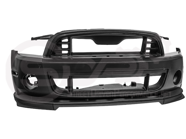 2010-2014 MUSTANG S197 | GT500 STYLE FRONT BUMPER COVER UPPER LOWER GRILLE LIP SPLITTER