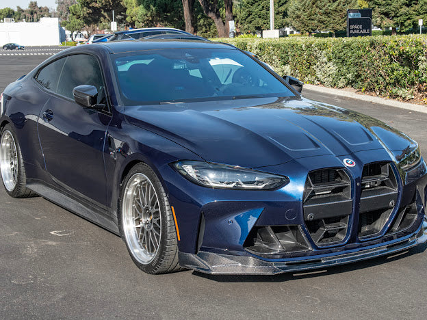 2021-Up BMW G80 M3 & G82 / G83 M4 | M-Performance Style CARBON FIBER 3-Piece Front Bumper Lip Splitter Ground Effects