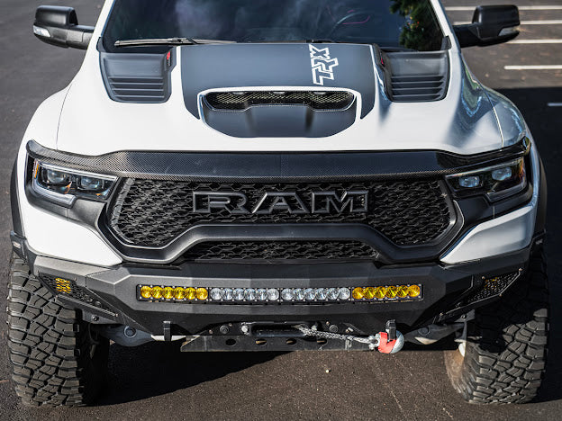 2019-UP RAM 1500 TRX CARBON FIBER FRONT UPPER GRILLE TRIM SURROUNDING