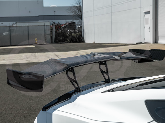 2014-2019 CHEVROLET CORVETTE C7  | EXTENDED REAR HIGH SPOILER WITH WING RISER