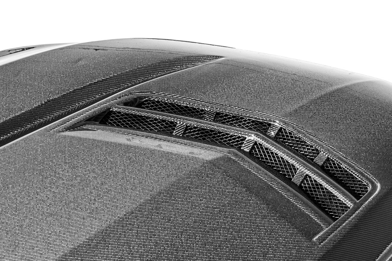 2020+ Cadillac CT4 / CT4-V / CT4-V Black Wing / CT4 SPORT | Blackwing Style Carbon Fiber Vented Front Hood