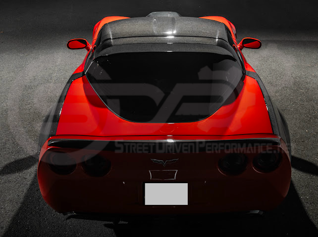 2005-2013 CHEVROLET CORVETTE C6 | SDP PERFORMANCE CARBON FIBER REAR ROOF WING LID SPOILER