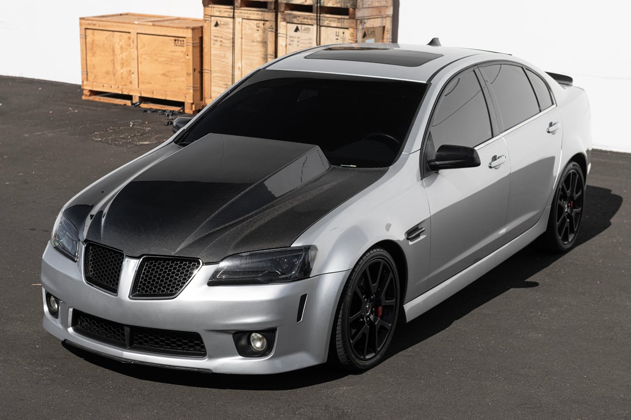 2008-2009 PONTIAC G8 CARBON FIBER FRONT COWL HOOD