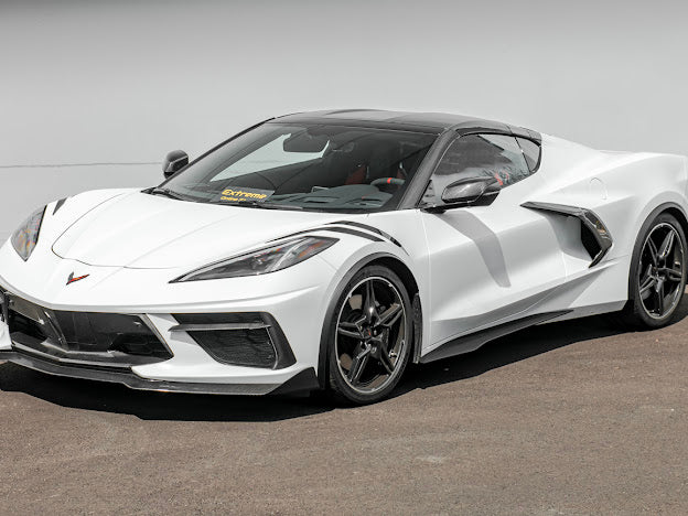 2020+ CHEVROLET CORVETTE C8 | SDP PERFORMANCE PACKAGE MATTE BLACK SIDE WHEEL FENDER FLARE EXTENSIONS PAIR