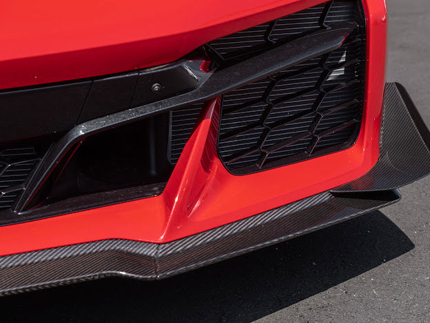 2023+ CHEVROLET CORVETTE C8 Z06 & E-RAY | CARBON FIBER FRONT SIDE CANARDS