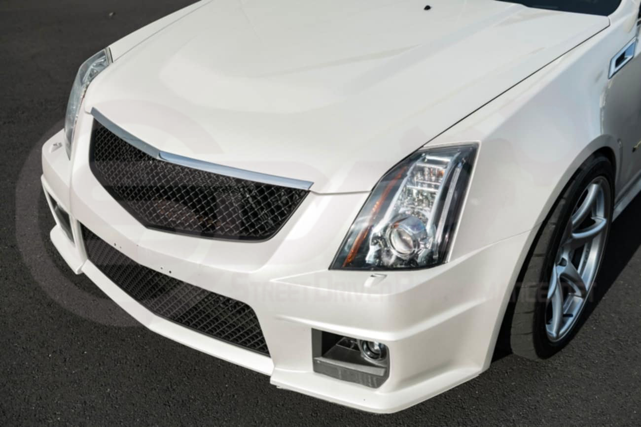 2009-2015 CTS-V V2 -  Black front grilles set (blank no emblem)