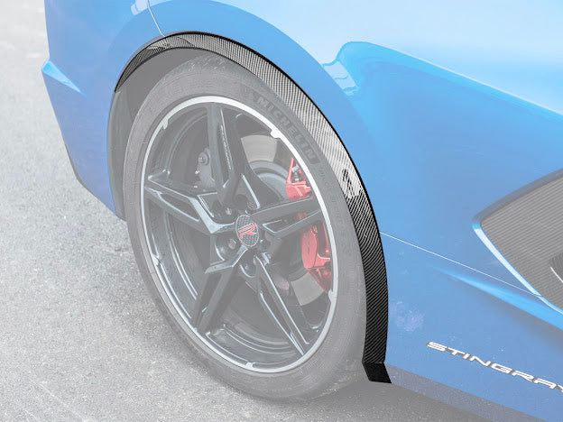 2020+ CHEVROLET CORVETTE C8 | SDP PERFORMANCE PACKAGE HYDRO DIPPED CARBON FIBER SIDE WHEEL FENDER PAIR