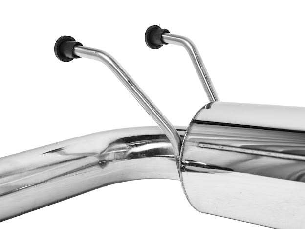 2019-Up Mazda 3 Hatchback | T-304 Dual Muffler Axle Back Burnt Tips Exhaust