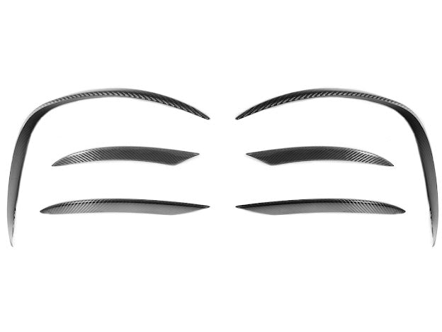 2019-Up C205 W205 Mercedes C-Class AMG Factory Style Carbon Fiber Front Air Vent Cover Pair