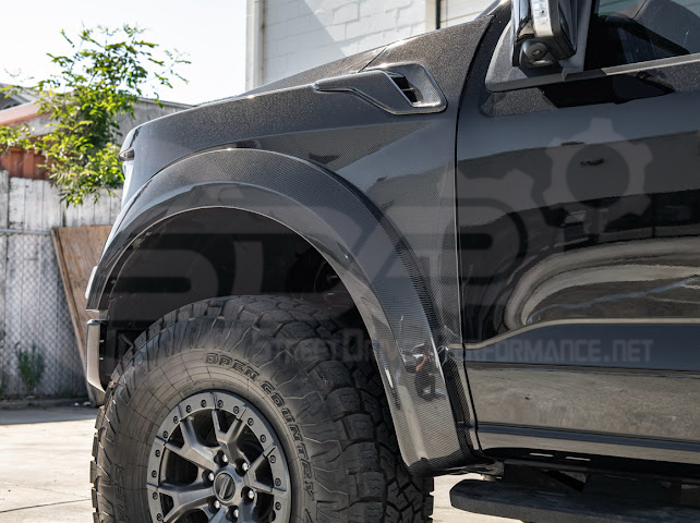 2021-UP F-150 RAPTOR | FACTORY STYLE CARBON FIBER SIDE FENDERS & VENTS REPLACEMENT