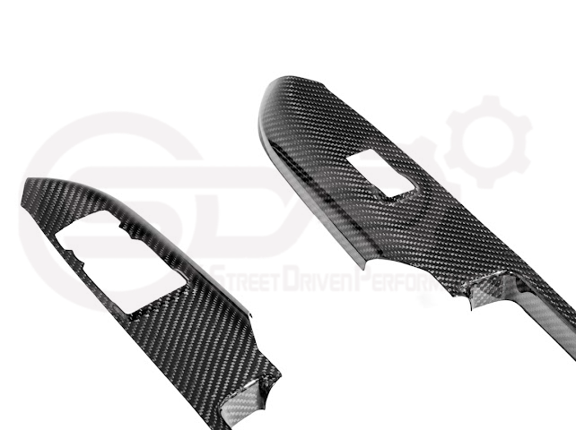 2015-2023 FORD MUSTANG S550 | CARBON FIBER SIDE DOOR GLASS LIFTING PANEL COVER TRIM