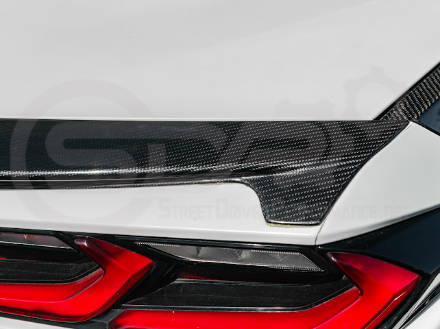 2020-Up Chevrolet Corvette C8 Stingray & Z51 | Carbon Fiber Rear Spoiler Wing Delete Hole Panel Cover