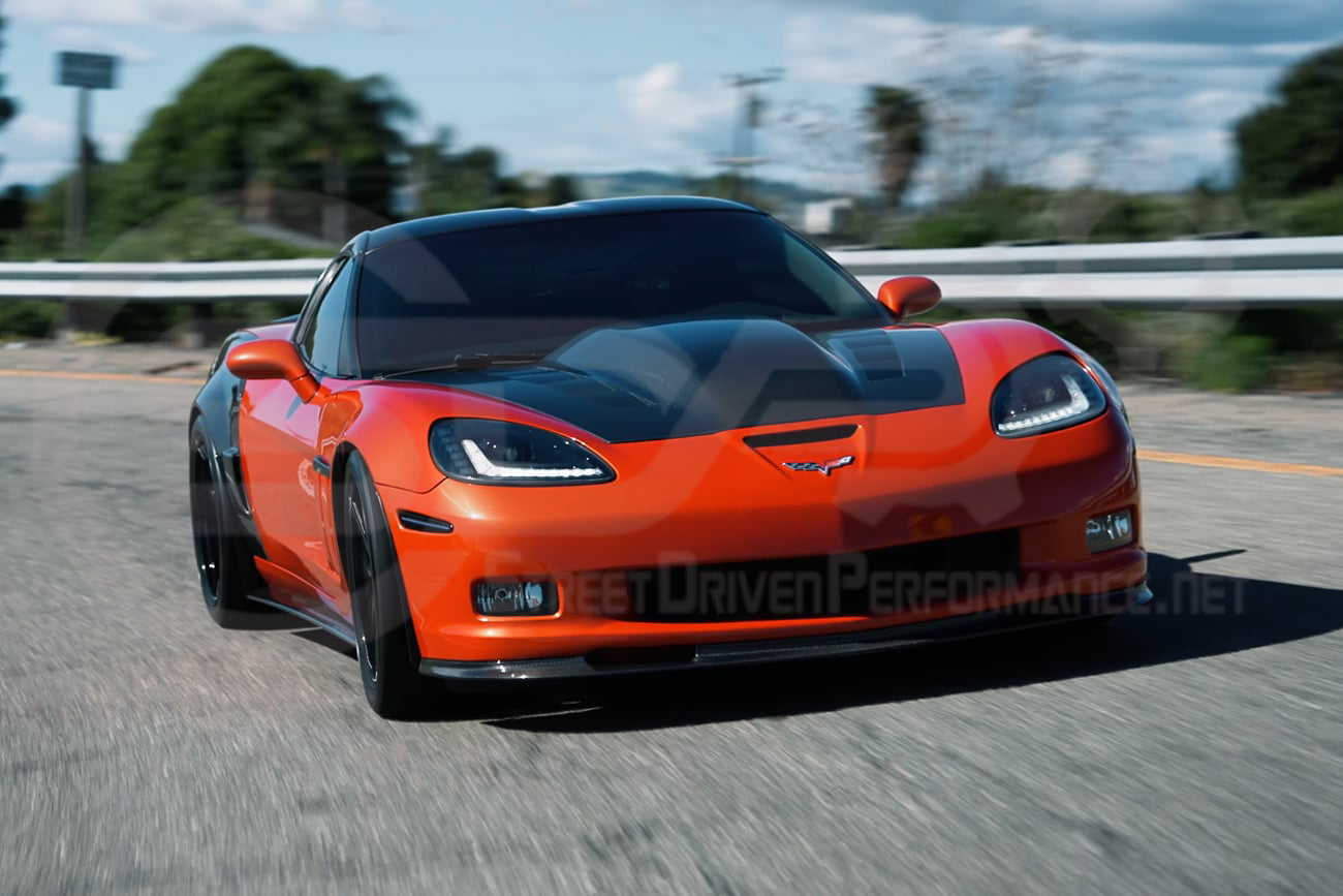 2005-2013 CHEVROLET CORVETTE C6 | SDP PERFORMANCE STYLE CARBON FIBER VENTED COWL HOOD