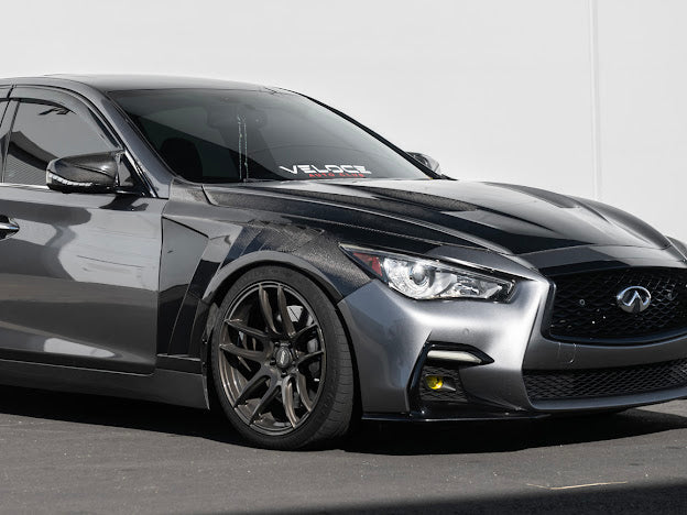 2014-Up Infiniti Q50 V37 | Performance CARBON FIBER Front Vented Hood