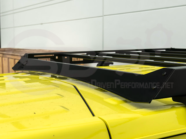 2018-UP JEEP WRANGLER JL & 2020-PRESENT JEEP GLADIATOR JT | CARBON STEEL BLACK TOP ROOF CARGO RACK (FULL & HALF LENGTH)