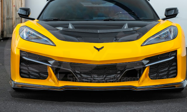 2023-Up Corvette C8 Z06 | Z07 Extended Package CARBON FIBER Front Lip Splitter Ground Effects