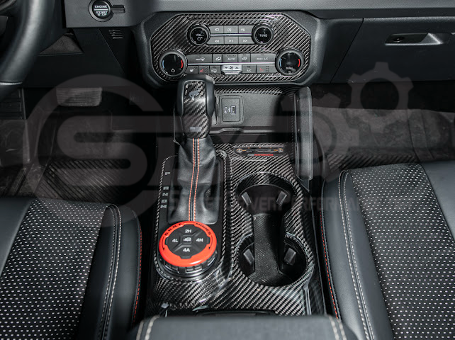 2021-UP FORD BRONCO CARBON FIBER GEAR SHIFT PANEL TRIM COVER