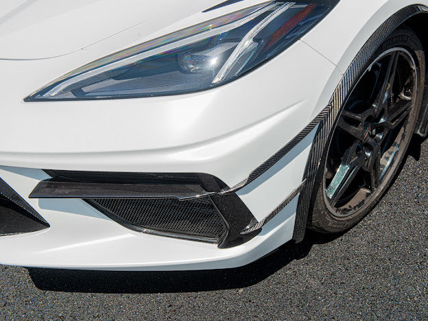 2020+ CORVETTE C8 CARBON FIBER SIDE CANARDS DIVE PLANE (PAIR)