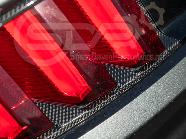 2018-2023 Ford Mustang | DRY CARBON FIBER Rear Tail Light Trim Bezel Cover Pair