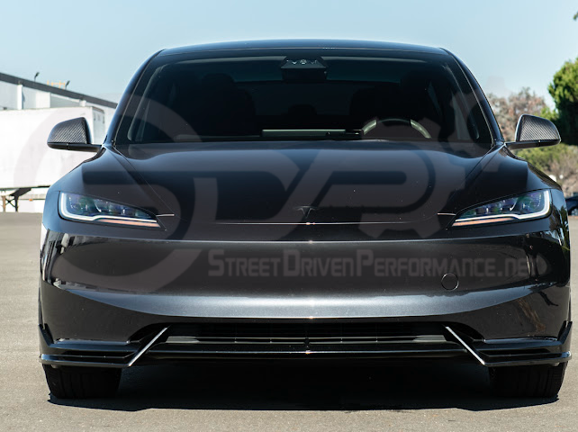 2024-Up Tesla Model 3 | Carbon Fiber Tape On Side Mirror Cap Covers Pair