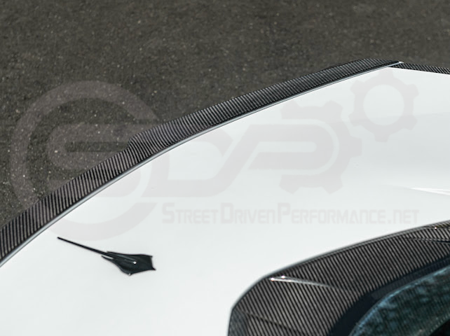 2020-Up Chevrolet Corvette C8 Stingray & Z51 | Carbon Fiber Rear Spoiler Wing Delete Hole Panel Cover