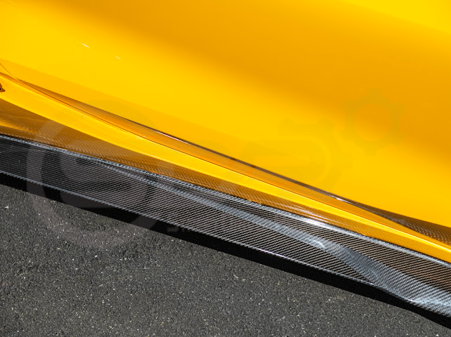 2023-UP CHEVROLET CORVETTE C8 Z06 & E-RAY | SDP PERFORMANCE TRACK STYLE CARBON FIBER SIDE SKIRTS ROCKER PANEL GROUND EFFECTS