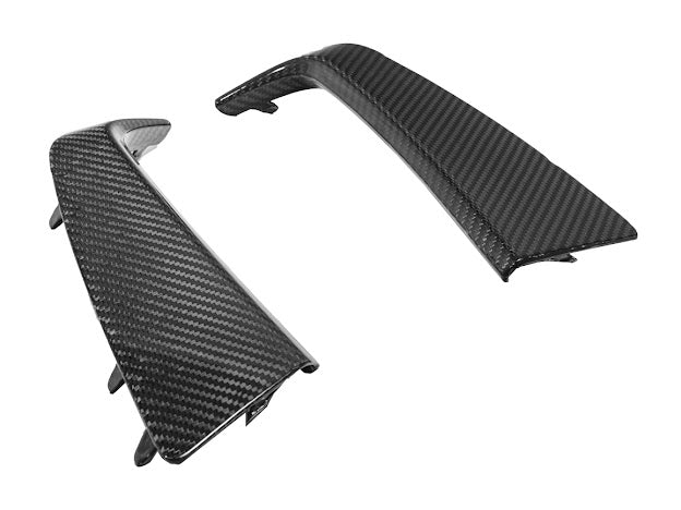 2019 CHEVROLET CORVETTE C7 ZR1 CARBON FIBER FRONT BUMPER VENT BROWS INSERTS (PAIR)