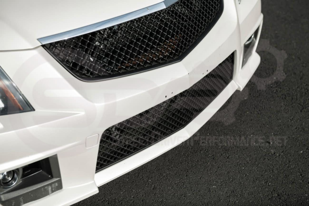 2009-2015 CTS-V V2 -  Black front grilles set (blank no emblem)