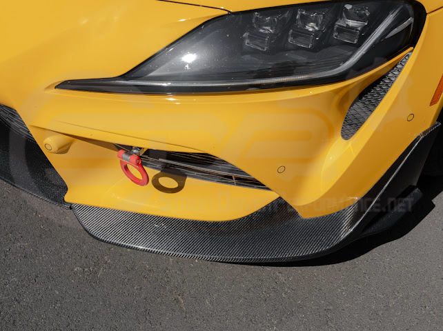 2020-Up Toyota GR Supra A90 A91 | A91 Package CARBON FIBER 3 Piece Front Bumper Lip Splitter Ground Effects