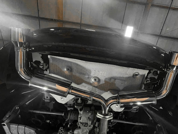2019-Up Mazda 3 Hatchback | T-304 Dual Muffler Axle Back Burnt Tips Exhaust