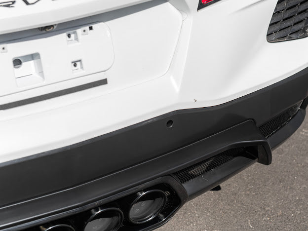 2020-Up Corvette C8 | Z06 Style Rear Center Quad Tips Exhaust Exit Grille Diffuser