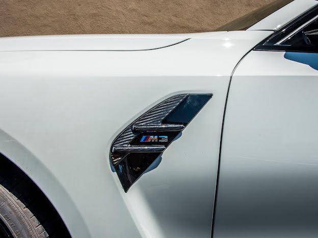 2021-Up BMW G80 M3 & G82 / G83 M4 | Factory Style CARBON FIBER Side Fender Vent Trim Cover (Pair)
